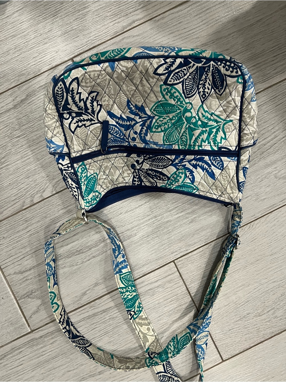 Vera Bradley Blue & Teal Quilted Floral Crossbody